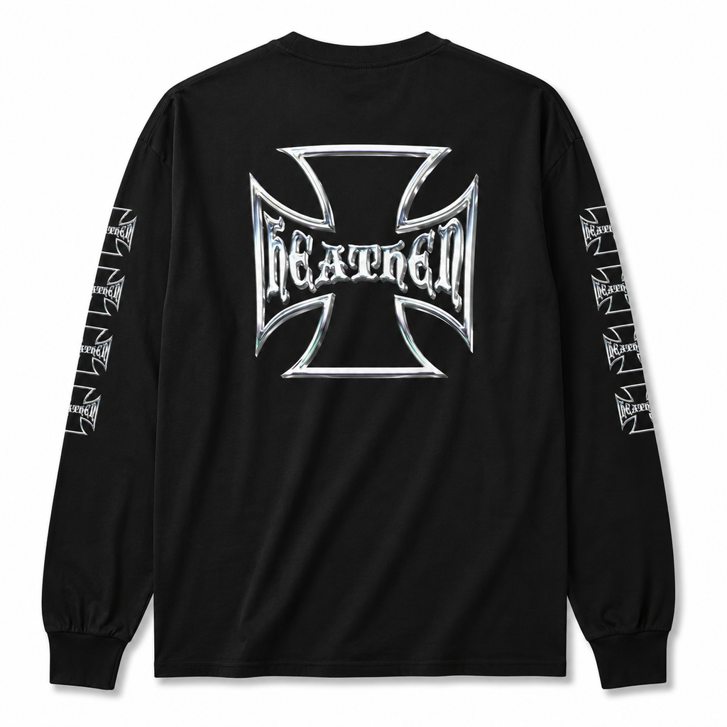 Chrome Long Sleeve T Shirt - Black