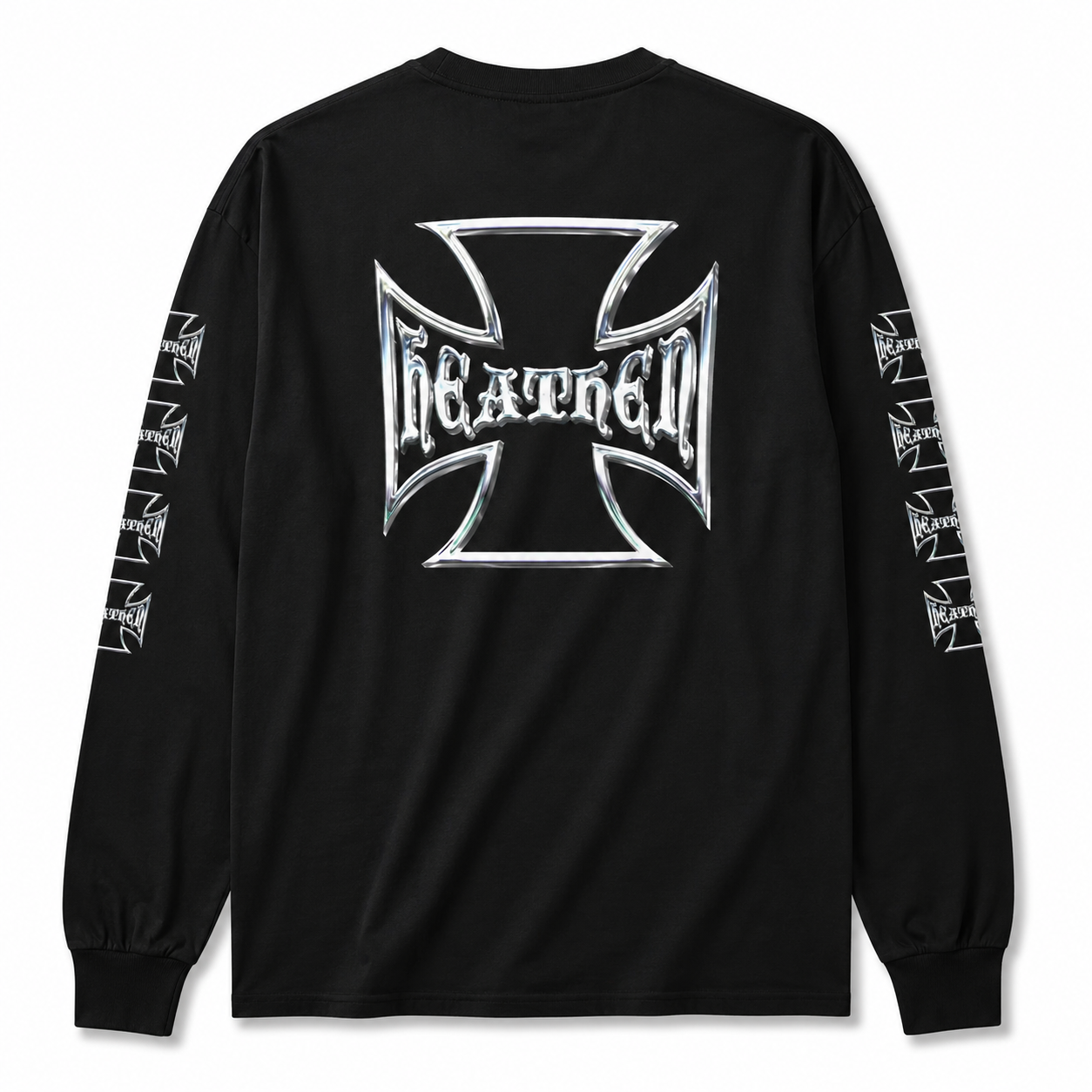 Chrome Long Sleeve T Shirt - Black