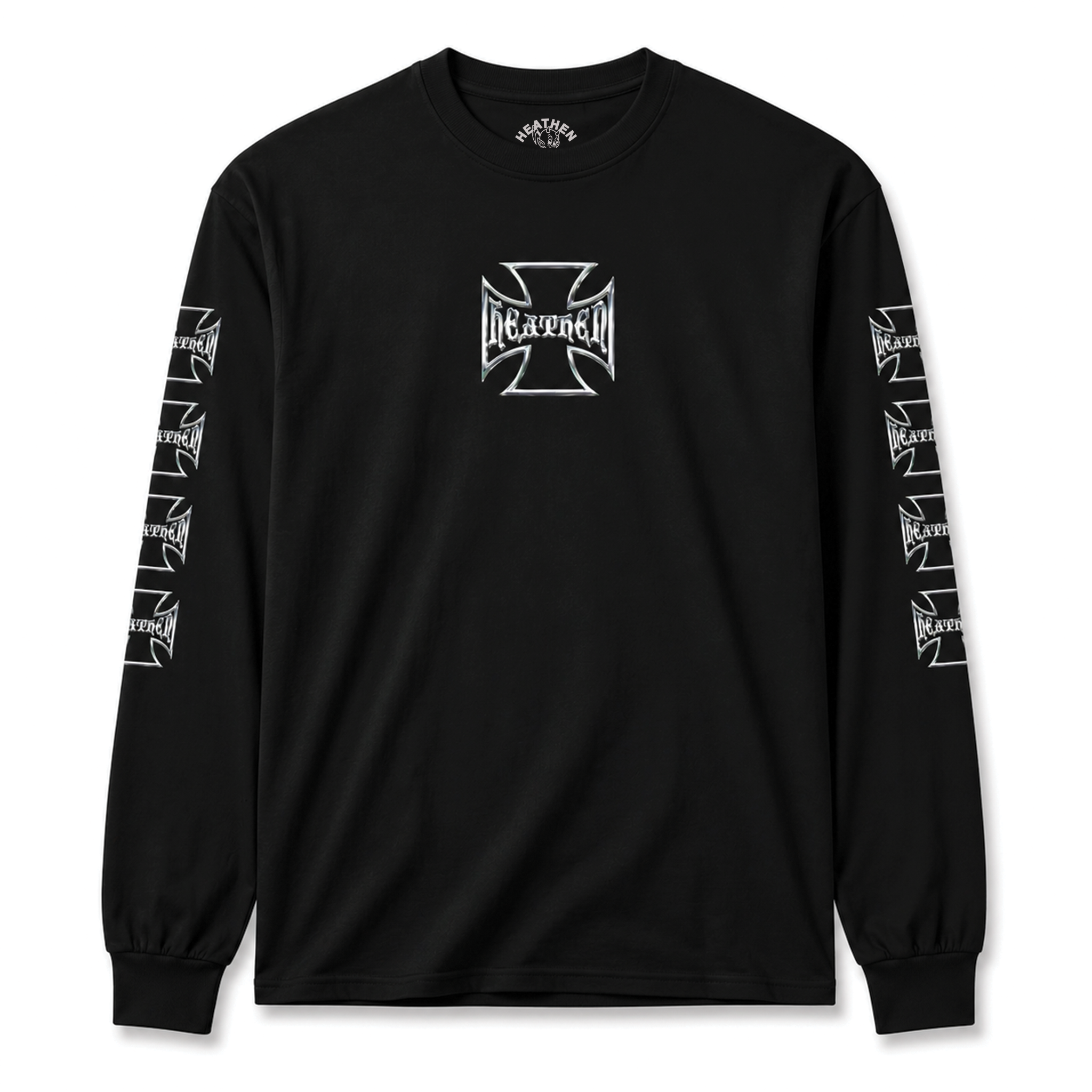 Chrome Long Sleeve T Shirt - Black