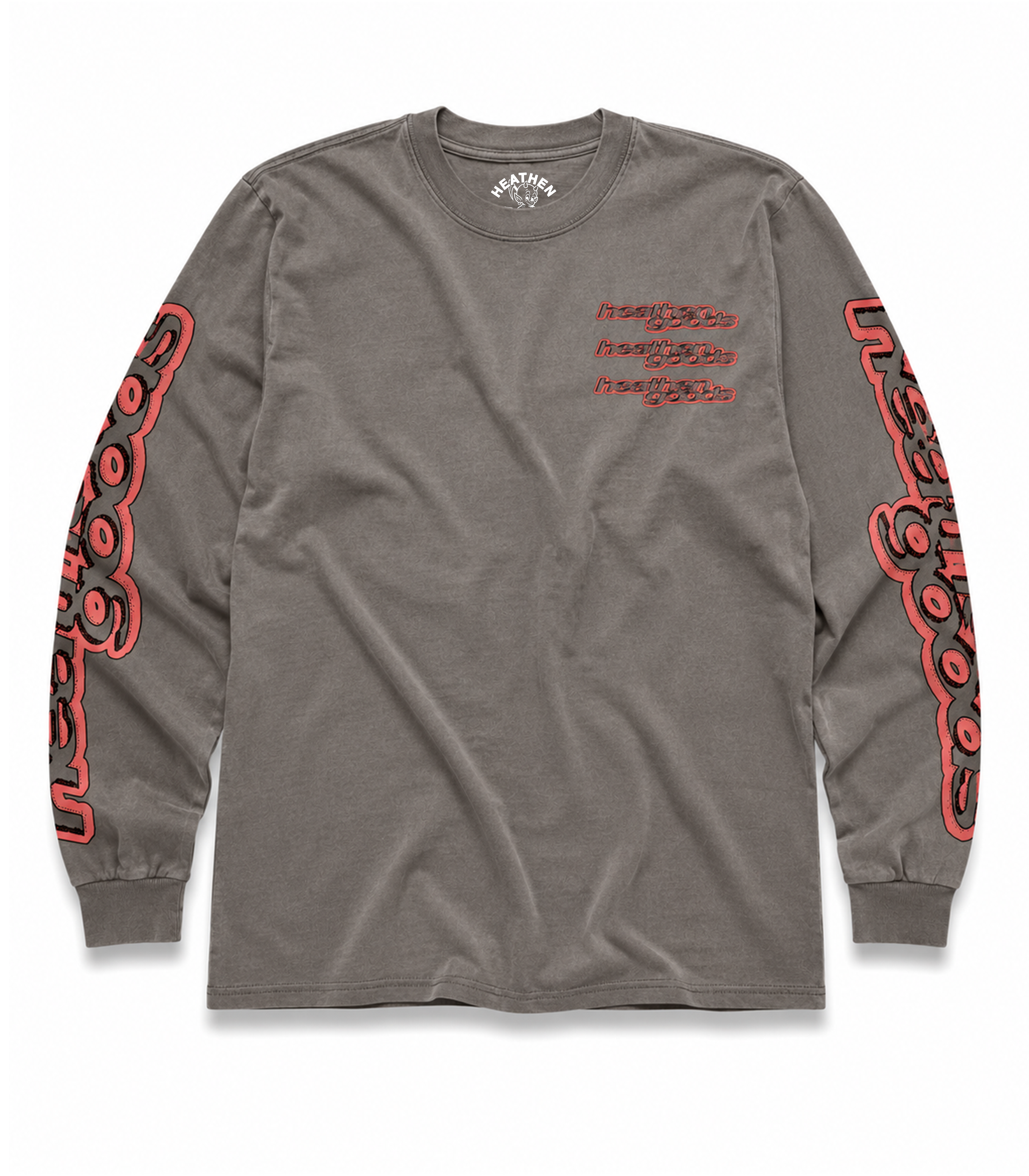 Digi Long Sleeve T Shirt - Vintage Grey