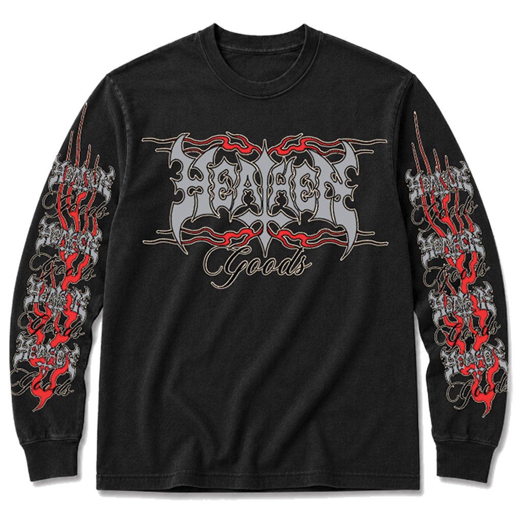 Dirt Wizard Long Sleeve T Shirt - Washed Black