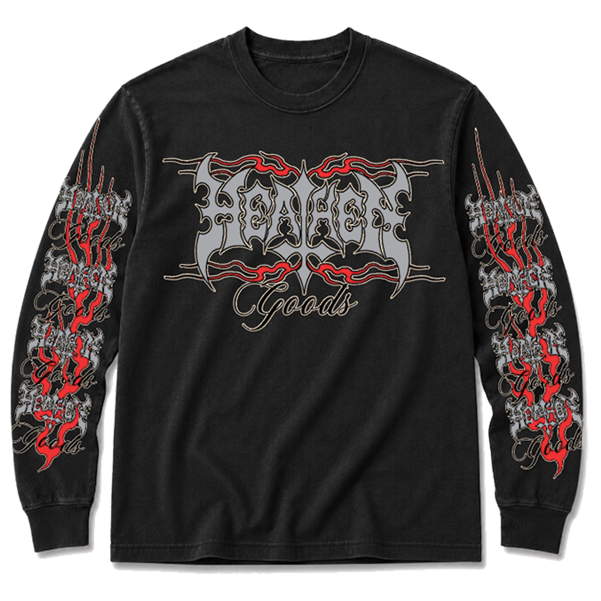 Dirt Wizard Long Sleeve T Shirt - Washed Black
