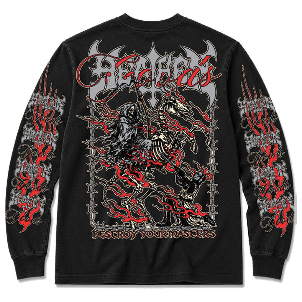 Dirt Wizard Long Sleeve T Shirt - Washed Black