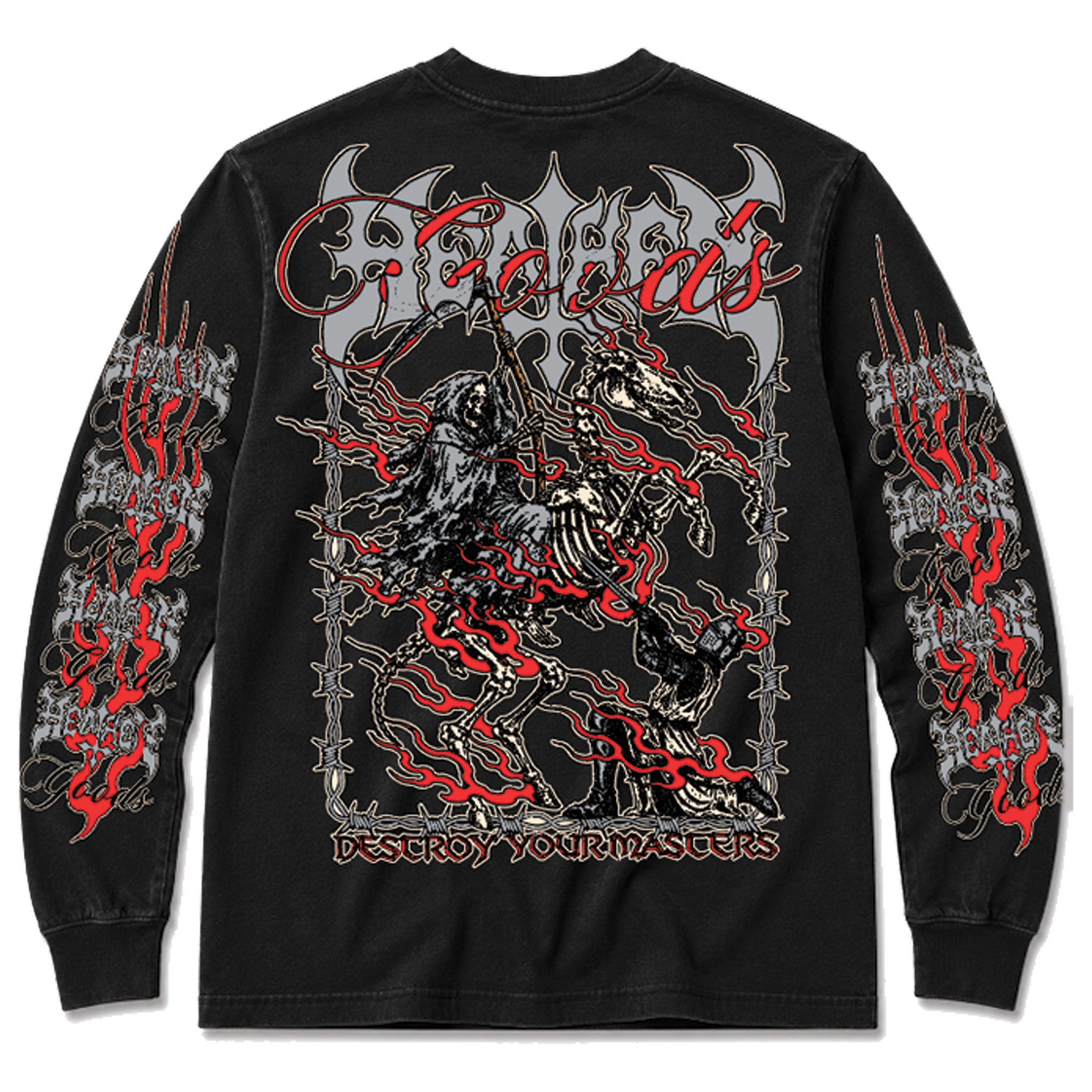 Dirt Wizard Long Sleeve T Shirt - Washed Black