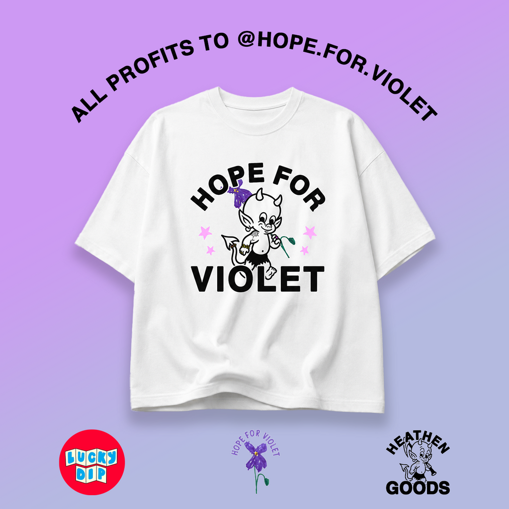 Hope For Violet T Shirt - White