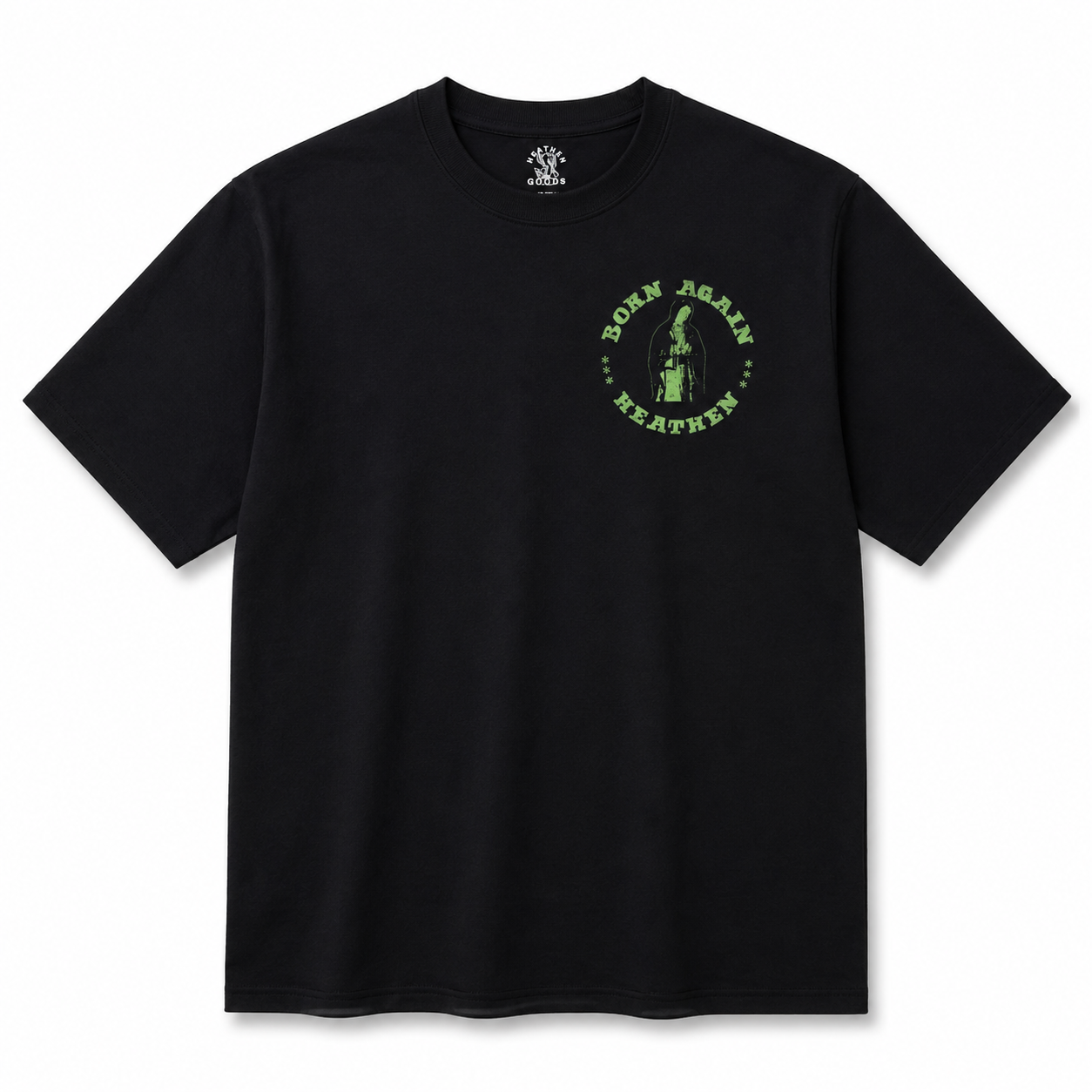 Born Again Heavyweight T Shirt - Black