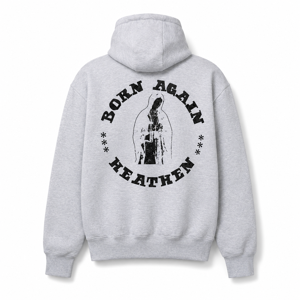 Born Again Heavyweight Hoody - Heather Grey