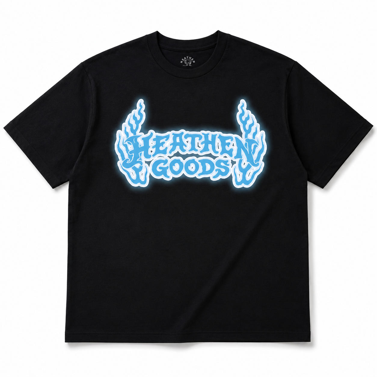 Spray Logo Heavyweight T Shirt - Black