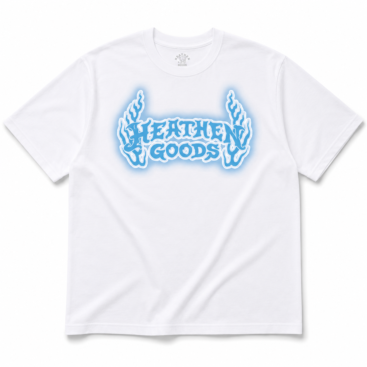 Spray Logo Heavyweight T Shirt - White
