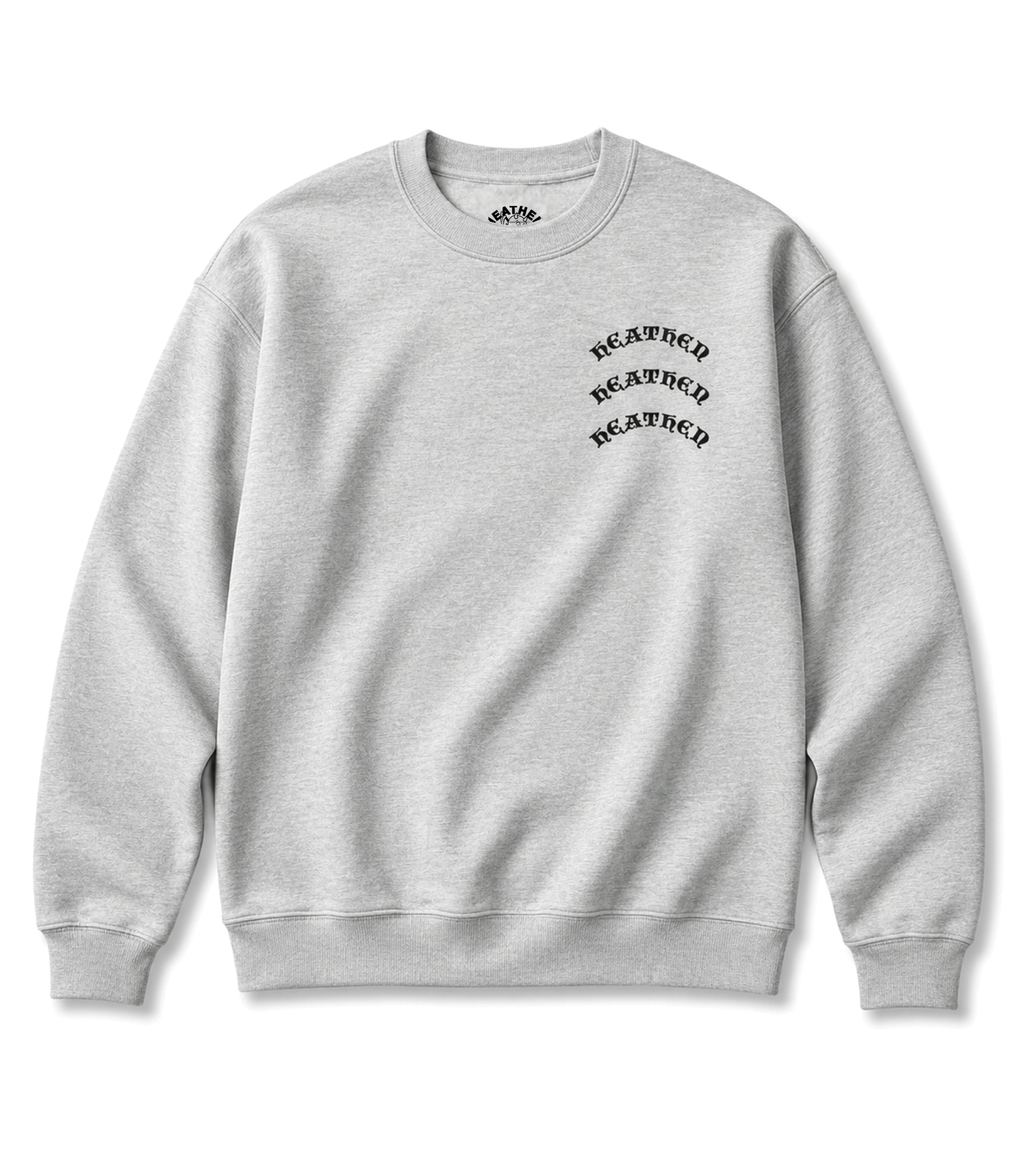 Stacked Crewneck Sweatshirt - Heather Grey