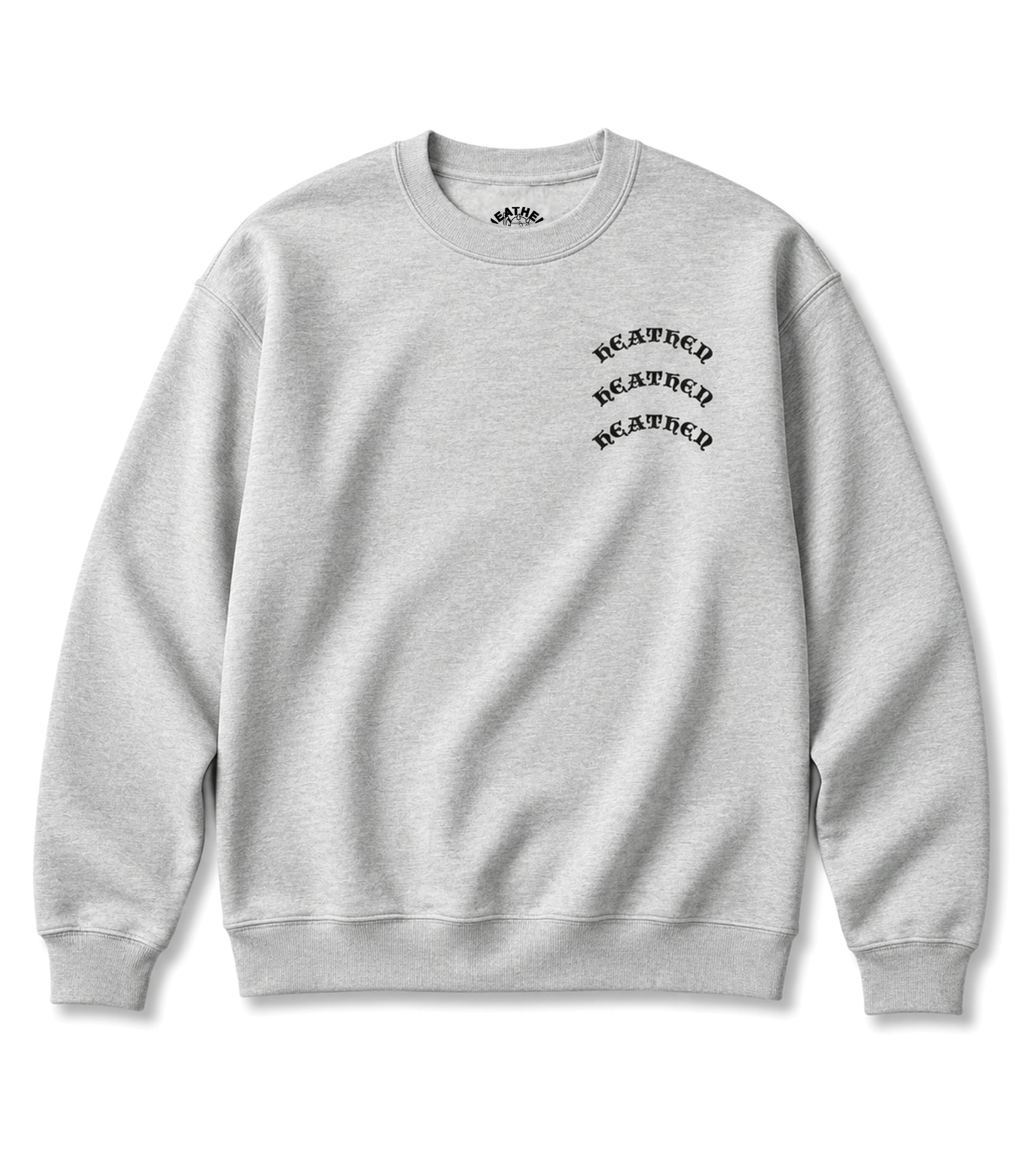 Stacked Crewneck Sweatshirt - Heather Grey