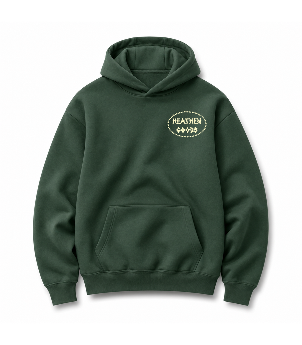Stamp Hoody - Forest Green