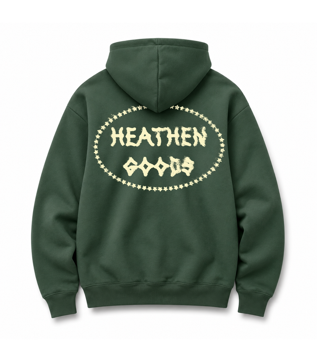 Stamp Hoody - Forest Green
