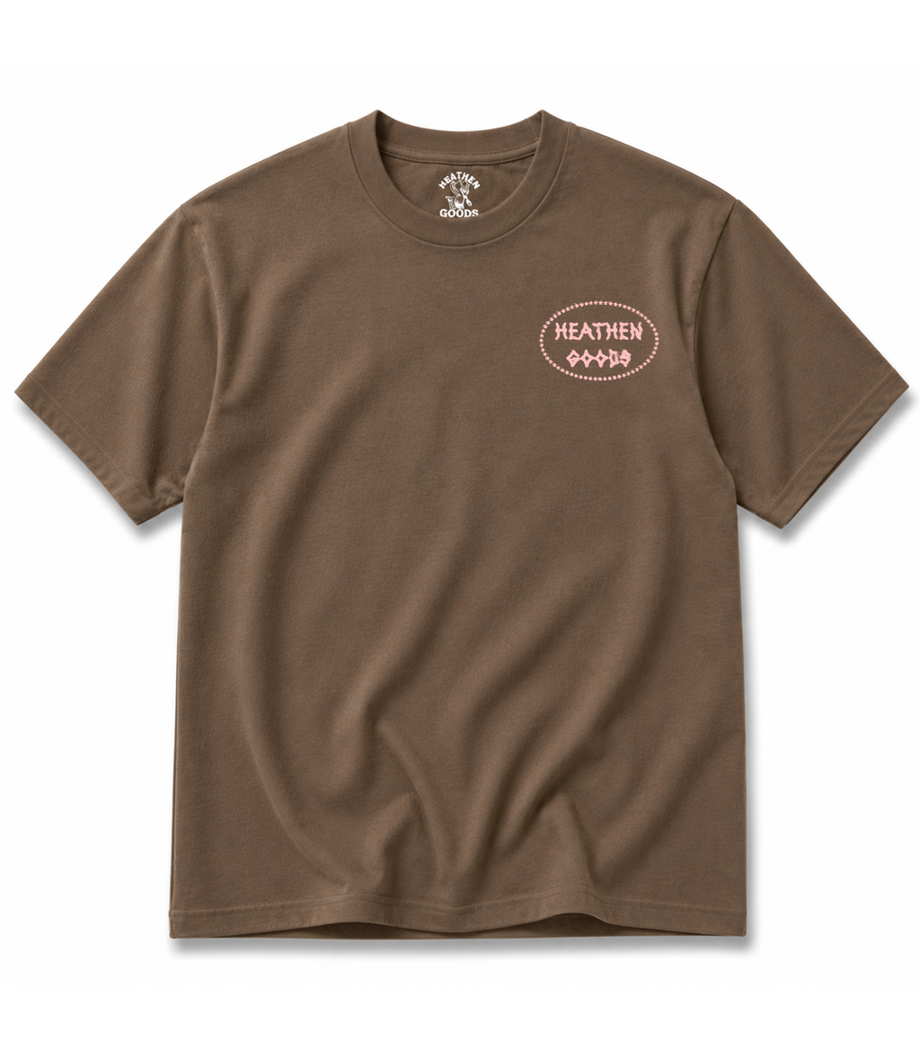 Stamp T Shirt - Brown