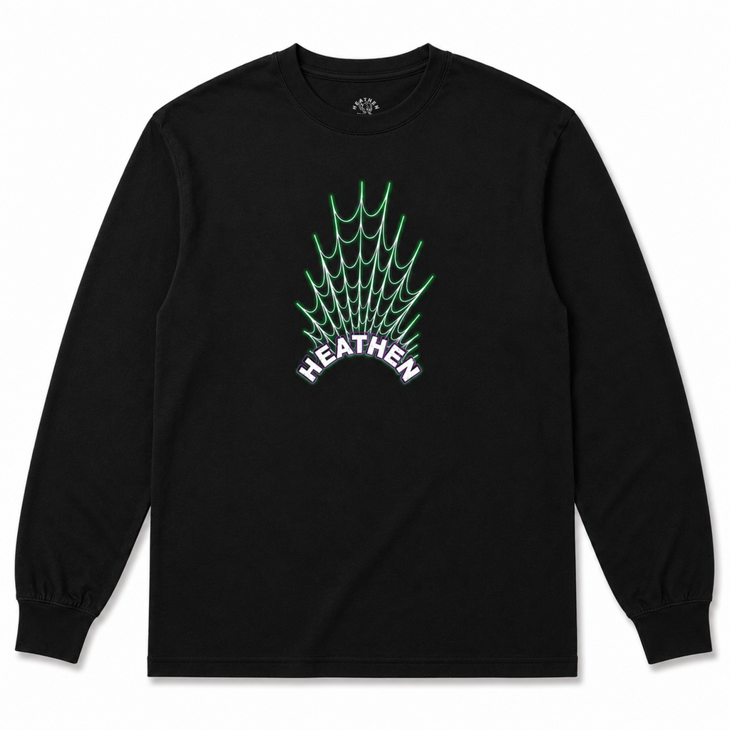 Web Logo Long Sleeve T Shirt - Black