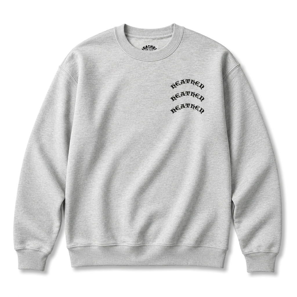 Stacked Crewneck Sweatshirt - Heather Grey