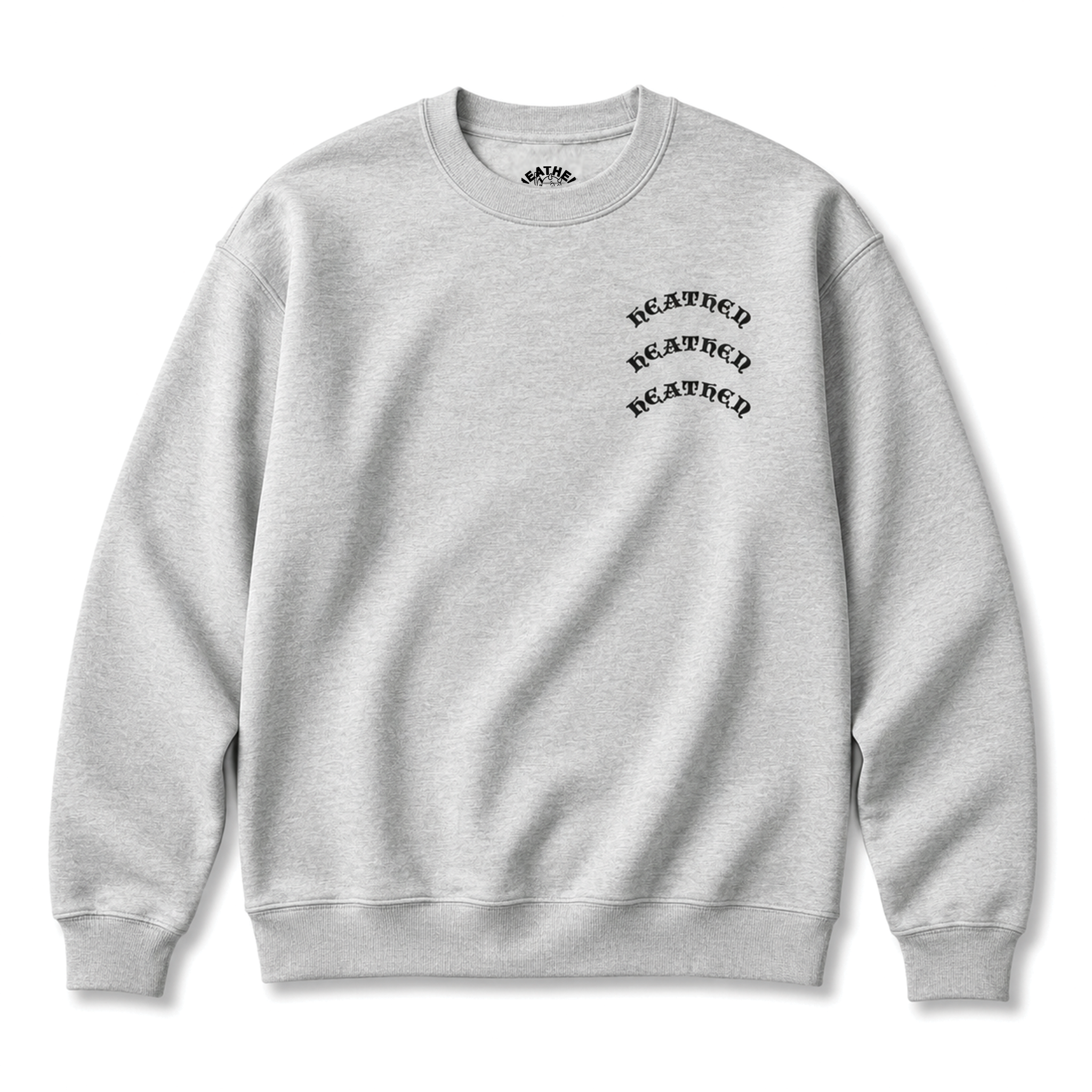 Stacked Crewneck Sweatshirt - Heather Grey