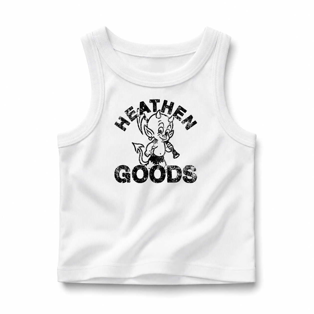 Women's Core Logo Ribbed Tank - White